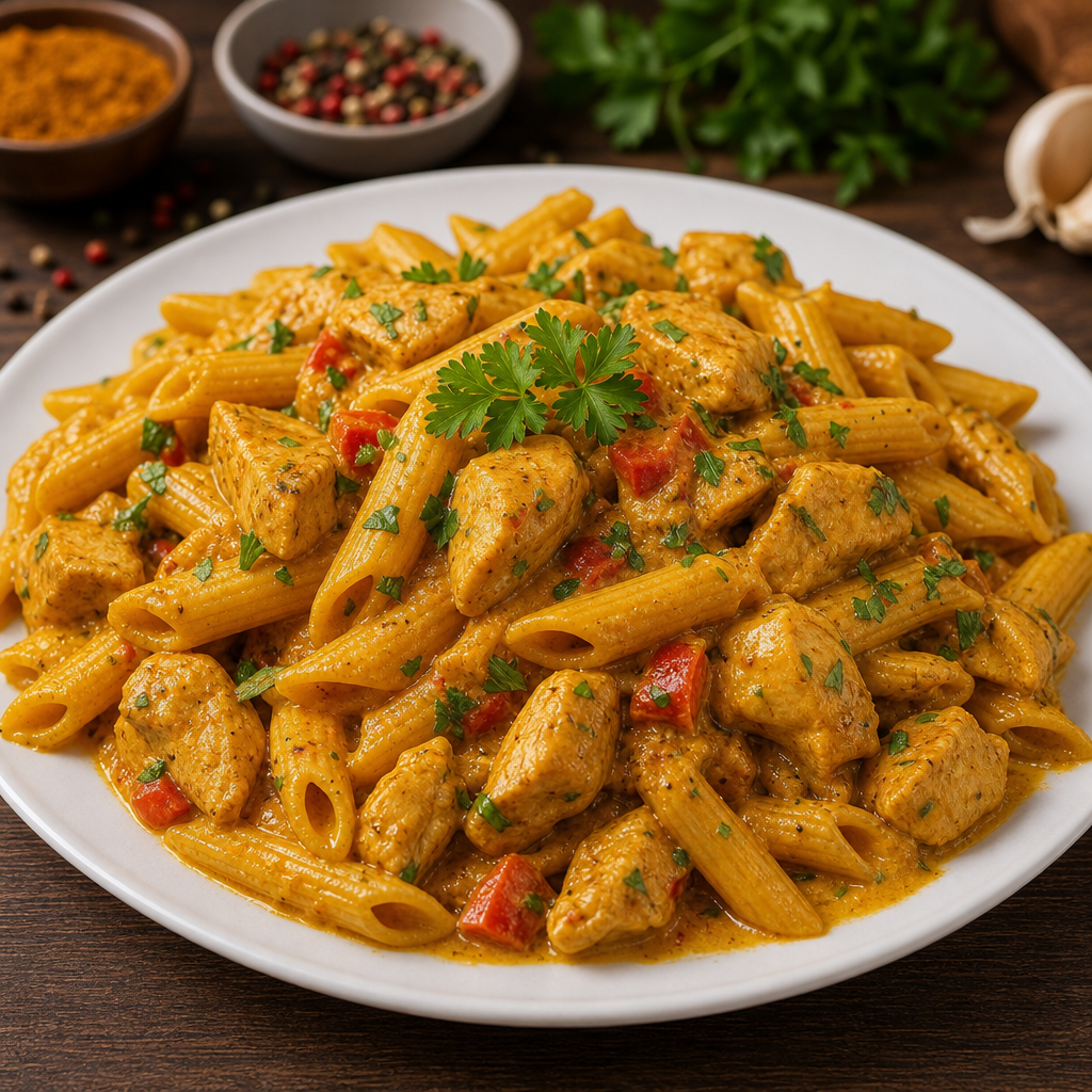 Penne Poulet Curry